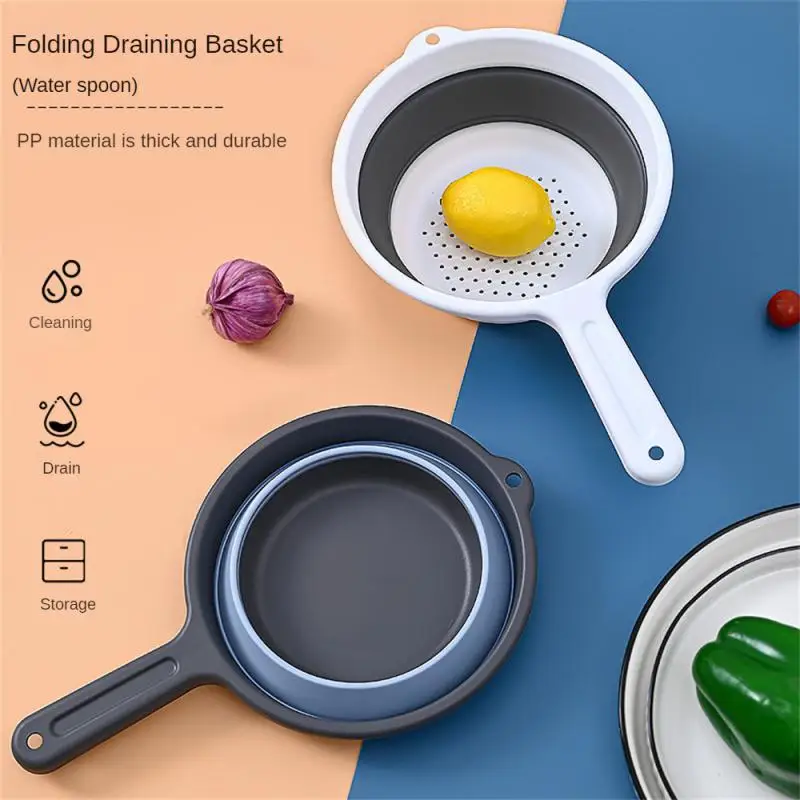 Water Spoon Tpr Strong And Durable Convenient Folding High Quality Material Convenient Storage Home Supplies Draining Ladle