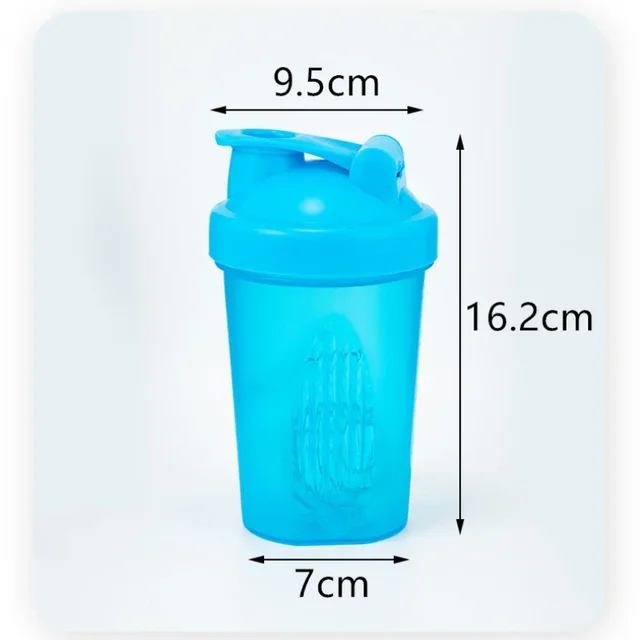 Sport Shaker Bottle 400ML Whey Protein Powder Mixing Bottle Sport Fitness Gym Shaker Outdoor Portable Plastic Drink Bottle 6