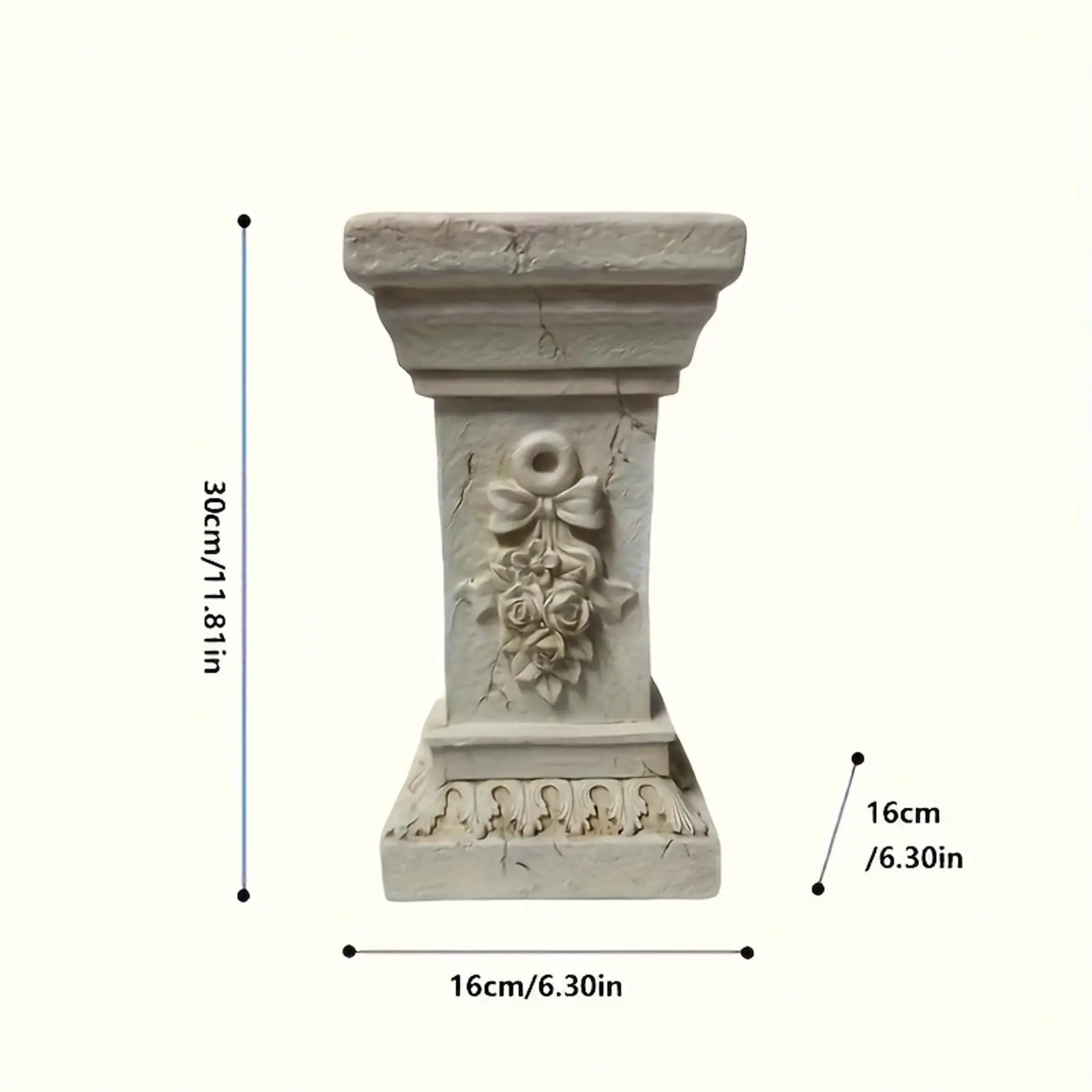 Elegant Garden Pedestal Greek Style Column Resin Statue Sculpture Retro Roman Pillar for Backyard Decoration and Wedding Table