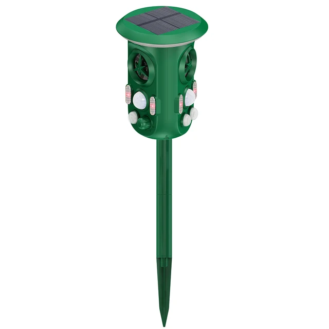 Ultrahangos Állati Relevelő Napelemes Madárcsökkentő Kültéri Macska Visszataszító Kutya Elrettentő Kerti Gyep Visszatelepítő - Image 5