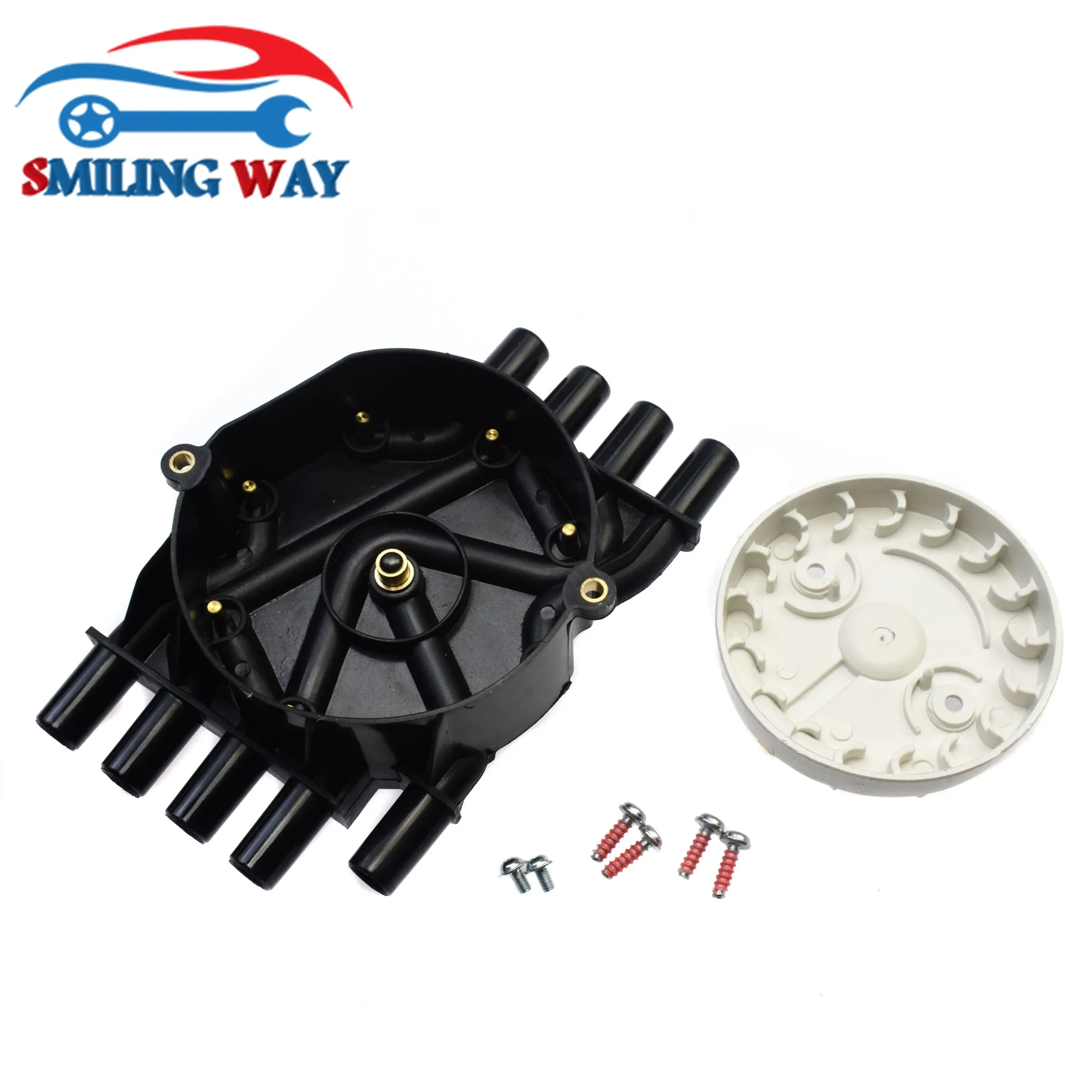 SMILING WAY# Distributor Rotor & Cap For GMC Cadillac Chevrolet 5.0L 5.7L 7.4L V8 Escalade Tahoe Yukon Suburban Savana P30