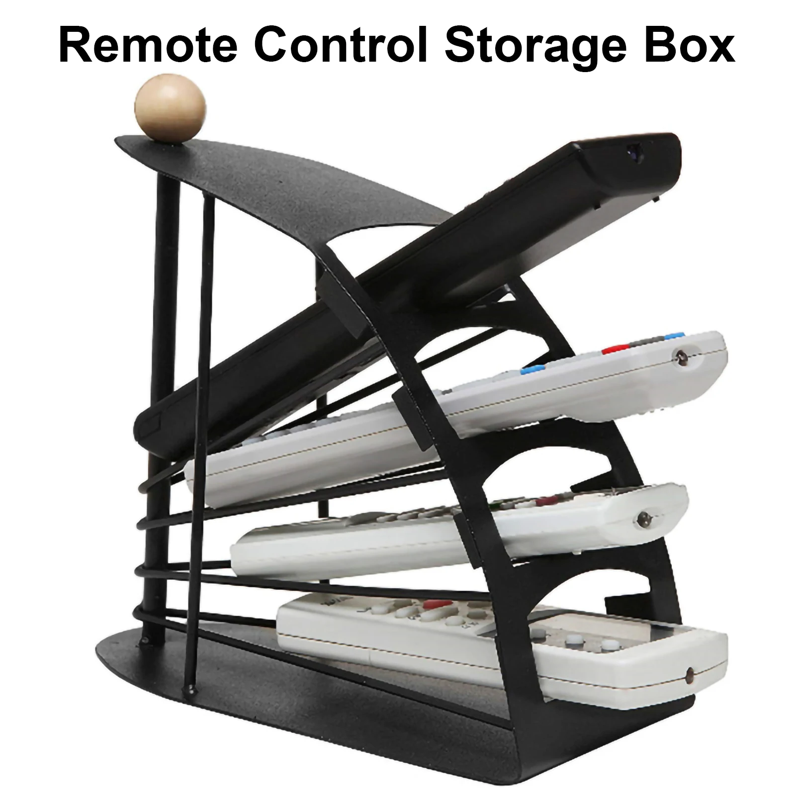 Tv Remote Controller Stand Holder 4-grid Desktop Storage Rack Organizer For Tv Air Conditioner Remote Control