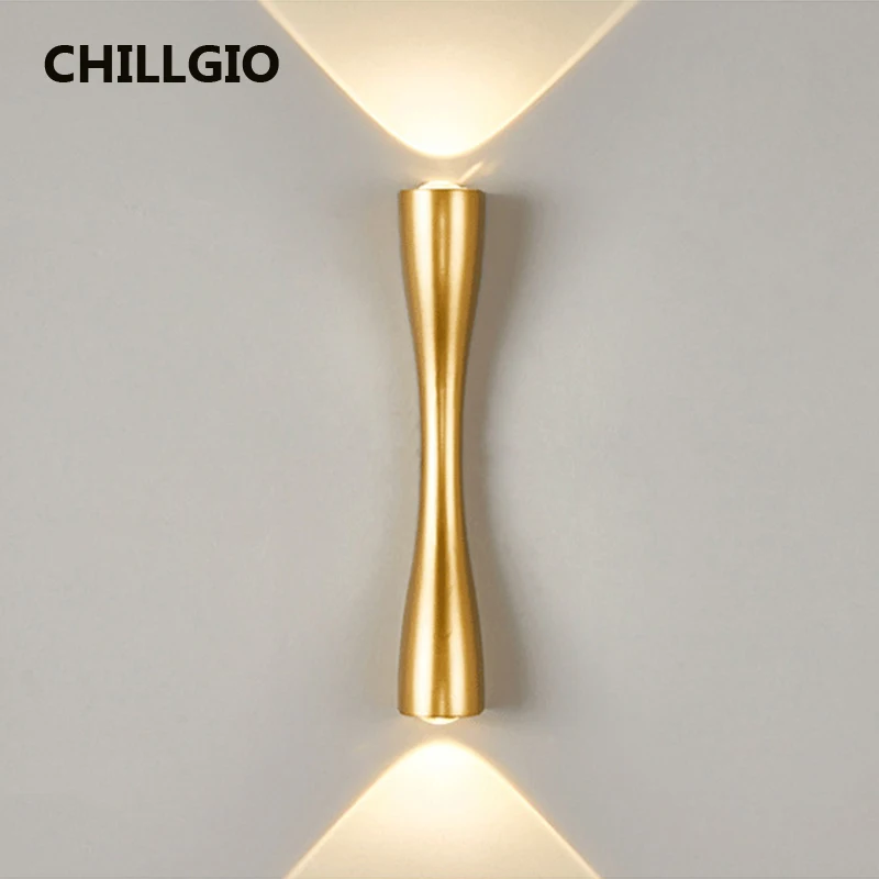 CHILLGIO Nordic Waterproof Outdoor Wall Lamp Up Down Patio Sconce Fixture Home Decoration Modern Minimalism Aluminum Led Light