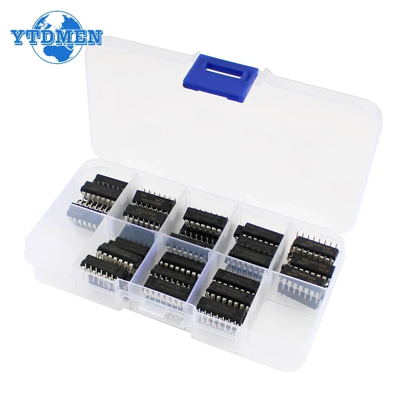 80PCS 8Types SN74HC00N 74HC04 74HC08 74HC14 74HC138 74HC164 74HC165 74HC595 Integrated Circuit DIP Logic IC Combination Chip Kit