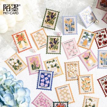 45 Pz/pacco Timbro Stile Fiori Adesivi Set Per Ufficiale Planner Fai Da Te Artigianato Scrapbooking Abbellimento Diario