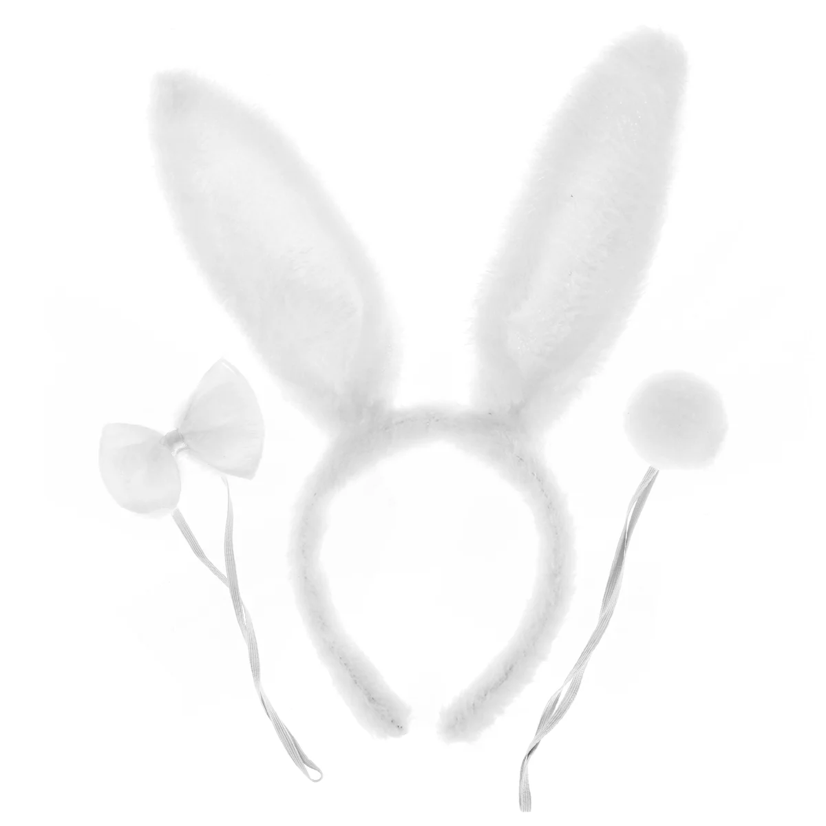 1 set of kids adult rabbit bunny ears headband bow ties tail set party cosplay costume