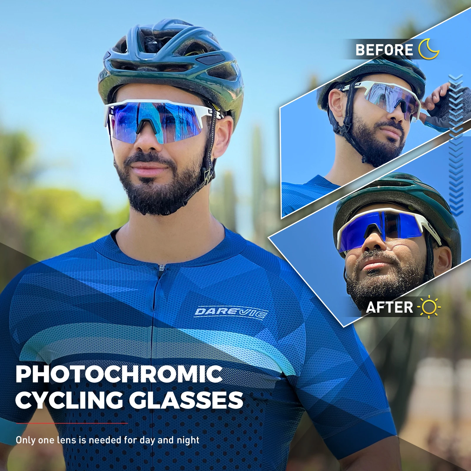 Kapvoe Red Photochromic Cycling Sunglasses for Men Blue Riding Glasses  Mountain Bike New Bicycle Goggles Eyewear Sports - AliExpress