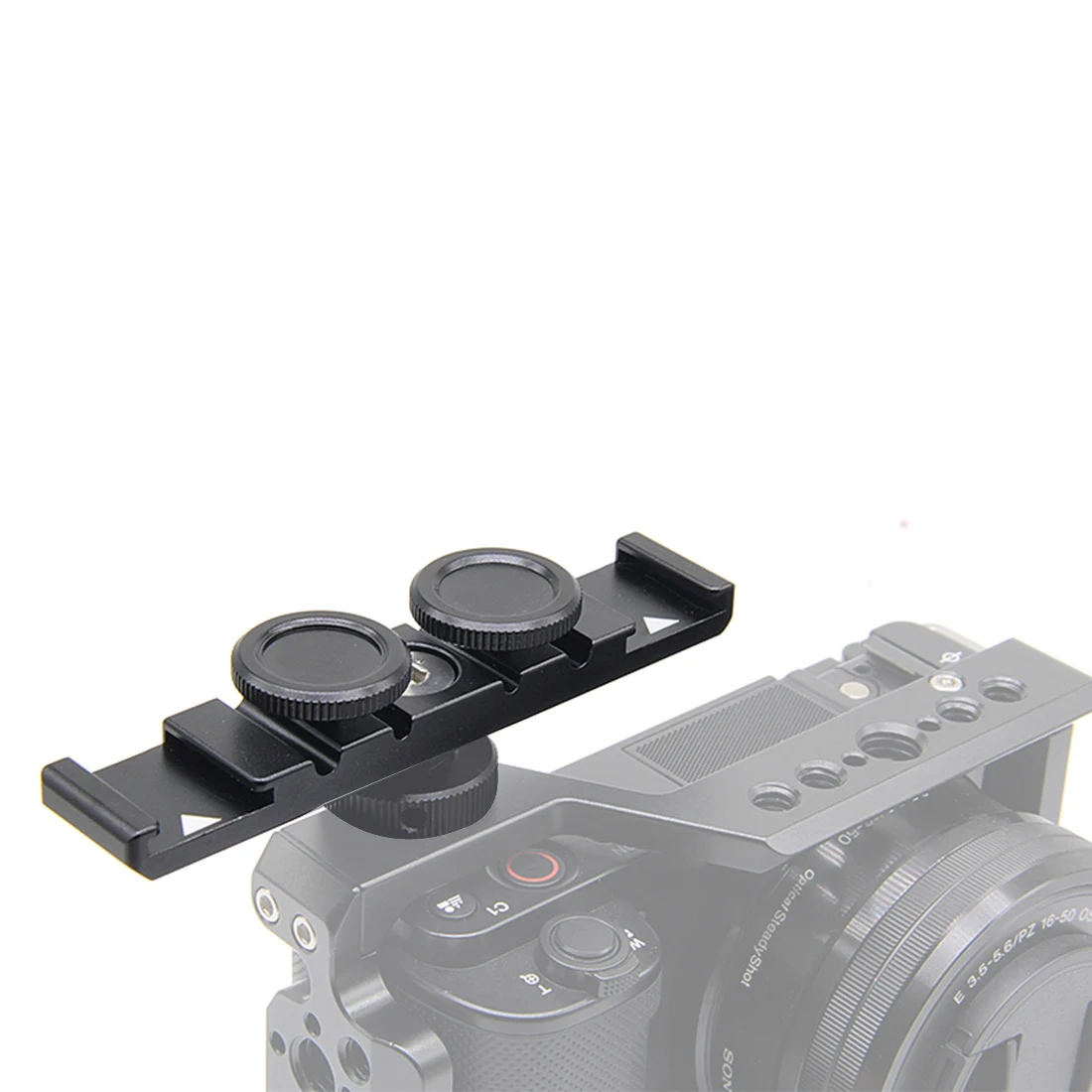 Double Cold Hot Shoe Adapter Mount Extension Holder Video Bracket for Canon for