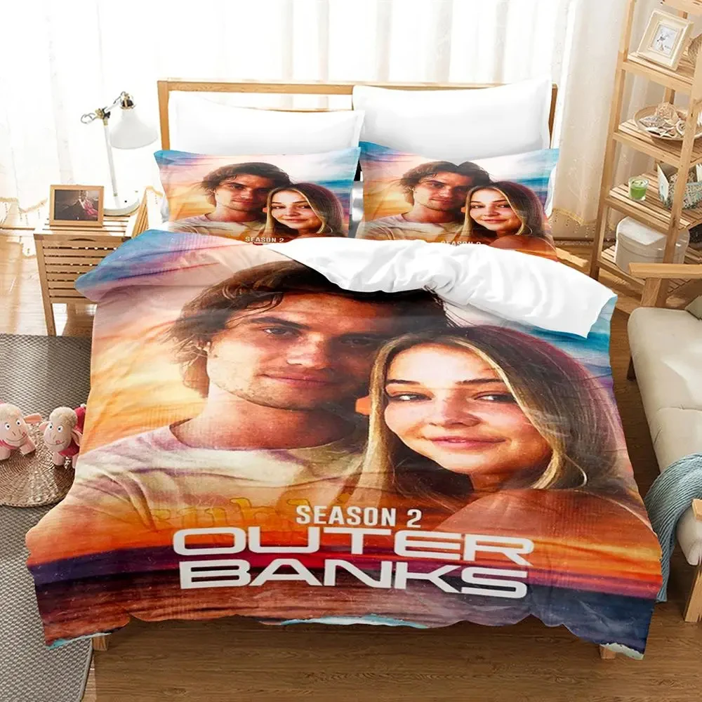 TV Outer Banks Bedding Set Boys Girls Twin Queen Size Duvet Cover Pillowcase Bed Kids Adult Fashion Home Textileextile 6