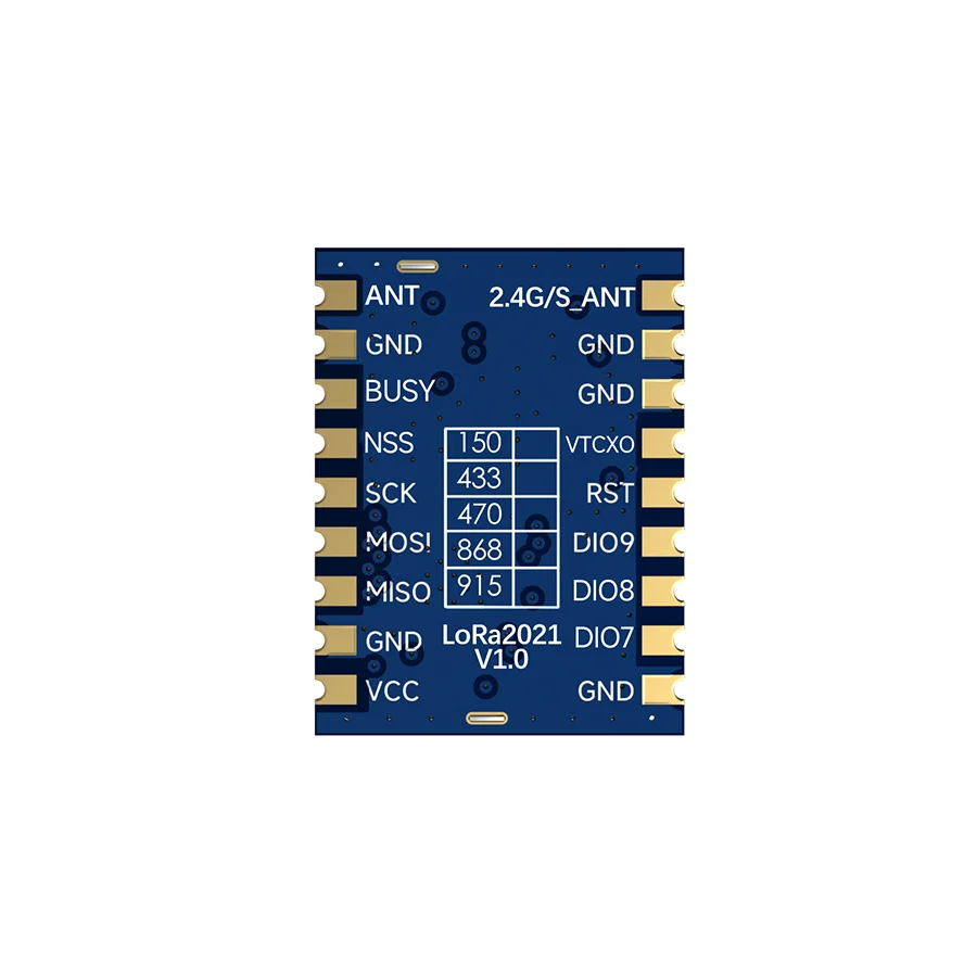 10개/로트 LoRa2021 SPI 모듈 FLRC 2.6Mbps Sub-GHz+2.4GHz, S 밴드, RTToF 거리 측정