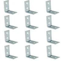 12pcs L-Shaped วงเล็บมุมโลหะวงเล็บมุมลิ้นชักชั้นวาง Wall Bracket ยึดมุมขวามุมรั้งเฟอร์นิเจอร์ฮาร์ดแวร์ 1