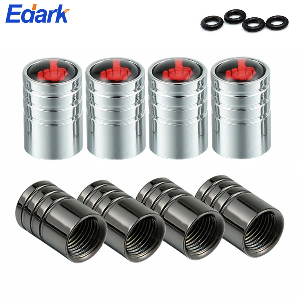 

4Pcs/Set Fashion Middle Finger Fuxk Style Logo - Bike Motorcycle Car Tire Valve Stem Caps for Car Styling Decoration