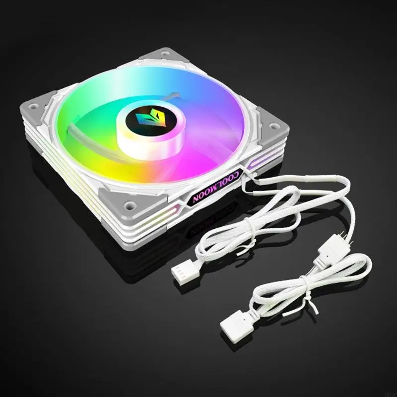 Computer PC Fan Adjustable ARGB Cooling Fan 120mm Control Computer Cooling ARGB for Case Fans 4Pin PWM 5V 3Pin AR