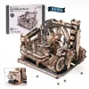 Robotime Marble Spaceport 3D Wooden Puzzle Motor driven Mechanical Model Kits With Balls Automatic  Manual Modle for Kids Adults 1