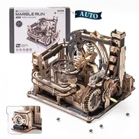 Robotime Marble Spaceport 3D Wooden Puzzle Motor driven Mechanical Model Kits With Balls Automatic  Manual Modle for Kids Adults 1