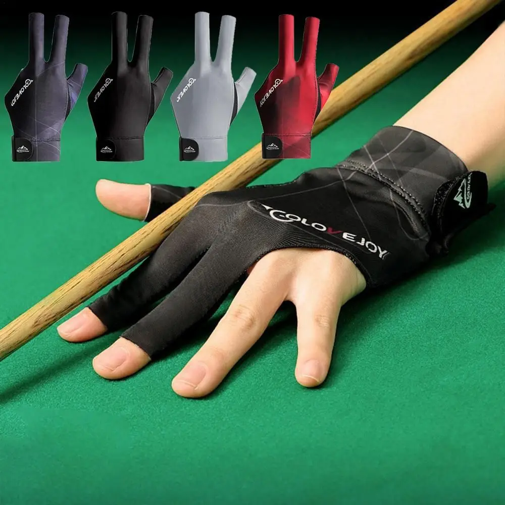 

1PCS Three Fingers Snooker Glove Anti Skid Elasticity Training Glove Left Right Hand Breathable Billiard Glove