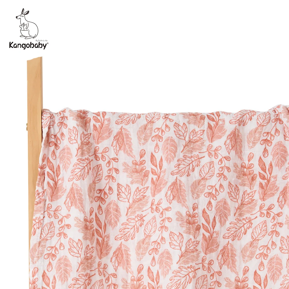 Kangobaby #My Soft Life# Fashion Muslin Swaddle Baby Receiving Blanket Squares Babyroom Decor 100% Cotton Infant Quilt 2