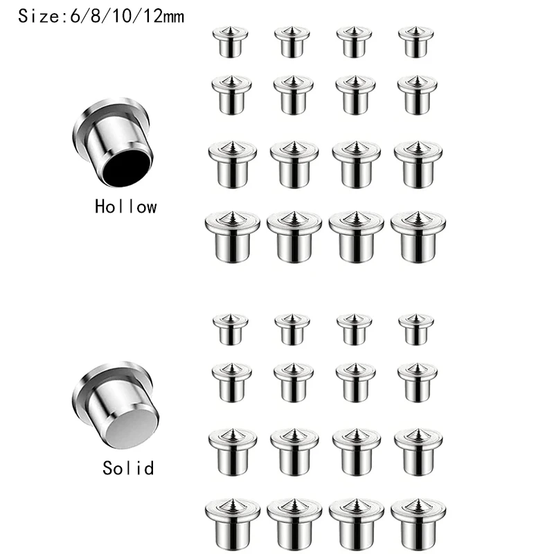 4Pcs Dowel Tenon Center Set Woodworking Top Locator Roundwood Punch Wooden Furniture Centering Point Drilling