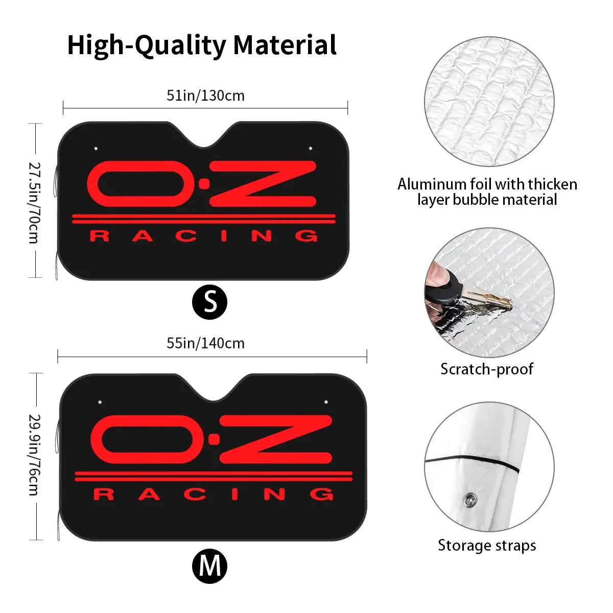 OZ Racing Windshield Sunshade 70x130cm Car Sunshade Car-covers
