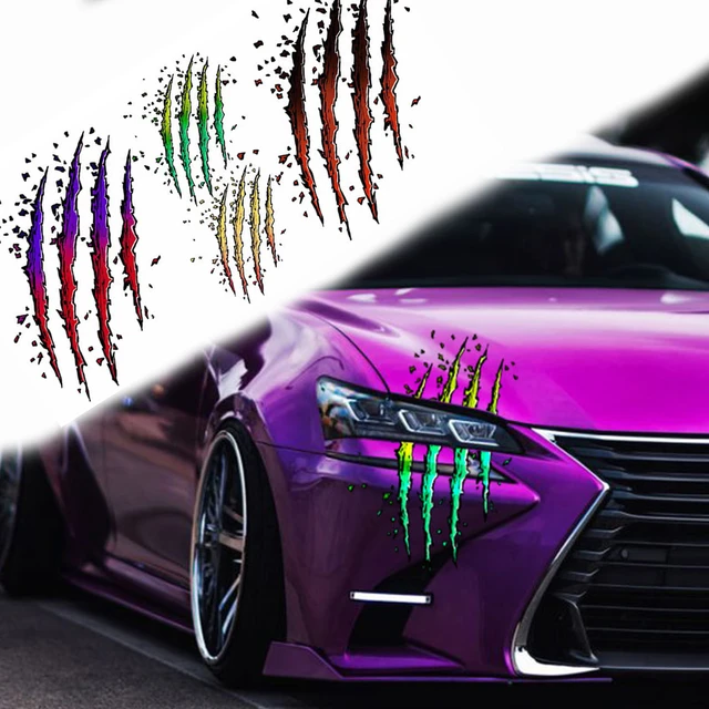 Car Exterior Decoration Stickers  Monster Claw Scratch Car Sticker - Car  Scratch - Aliexpress