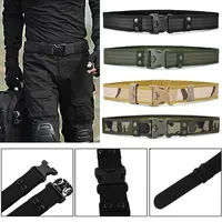 Men's Belt Outdoor Camouflage Tactical Belt Oxford Cloth Belt Mountaineering Belt Nylon Wide Waist Belt Work Belt Neutral Belts 2