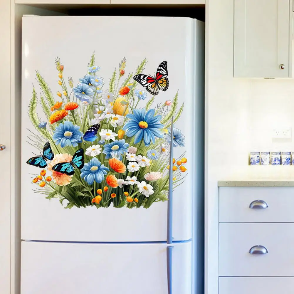 Butterfly Wall Decals Adhesive Butterfly Decals Vibrant Flower Wall Stickers Easy-to-apply Long-lasting For Room vinyl stickers