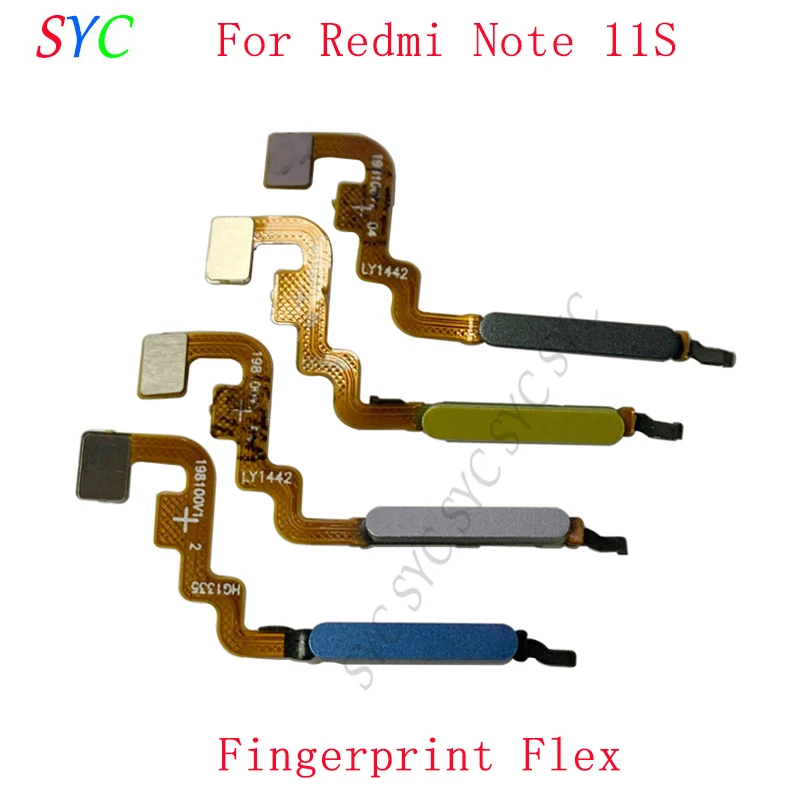 

Оригинальная Кнопка датчика отпечатка пальца гибкий кабель для Xiaomi Redmi Note 11S Клавиша питания сенсорный сканер запасные части