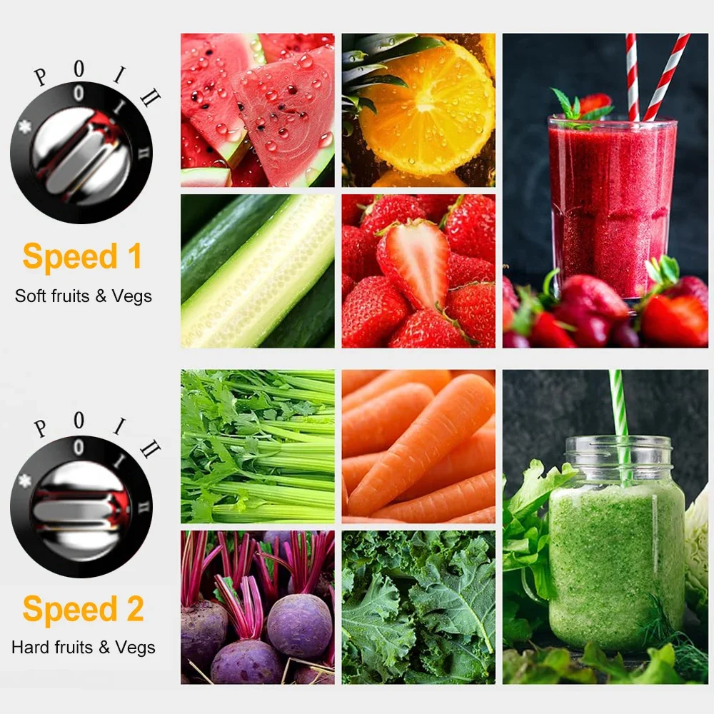 Juicer Centrifugal 400W Electric Orange Juicer Machine Household Large Caliber Residue Separation Vegetable Juicer 220V/110V 2