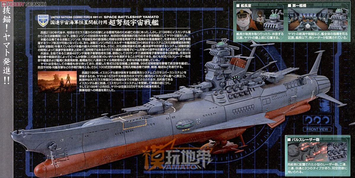 宇宙戦艦ヤマト 2199 1/1000 BANDAI original 1/1000 Space Battleship Yamato 2199 Flight 94363