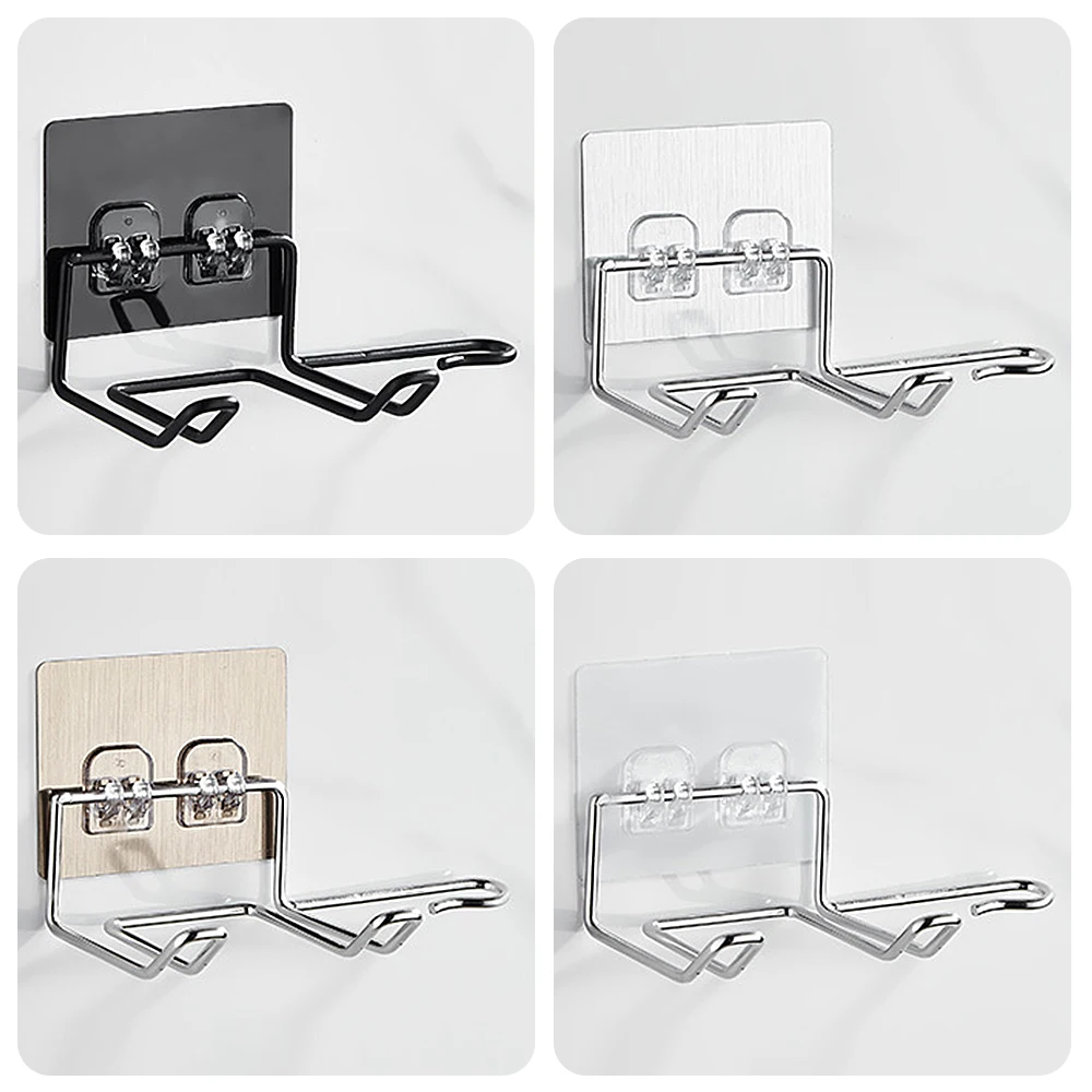 Hair Dryer Holder Rack Wall Mounted Hair Straightener Dryer Holders Bathroom Organizer Storage Rack Shelf Bathroom Accessories 4