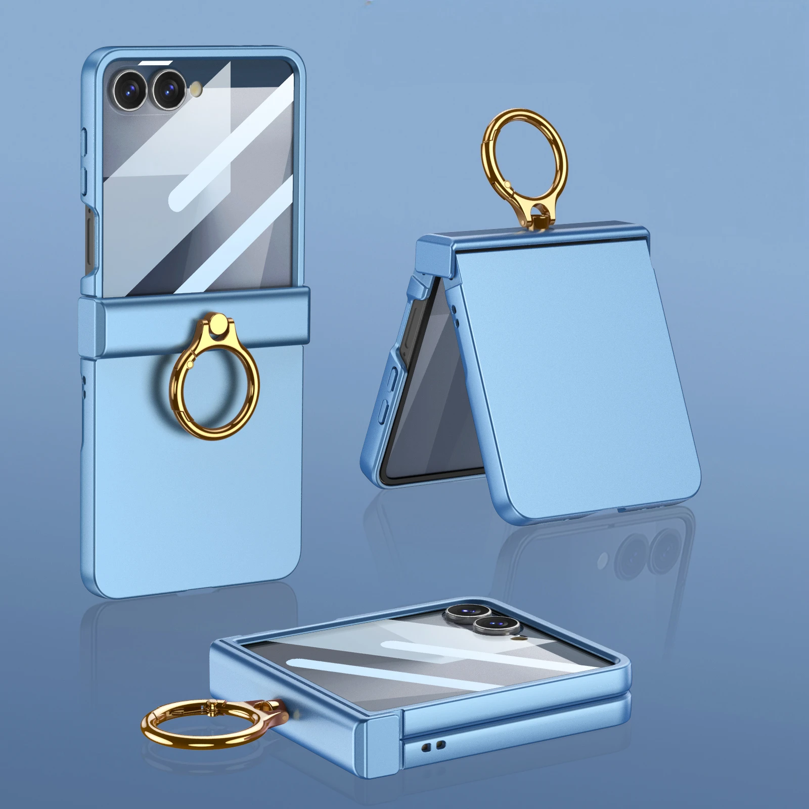Luxury Slim Shell with 2-in-1 Ring Holder and Screen Protector