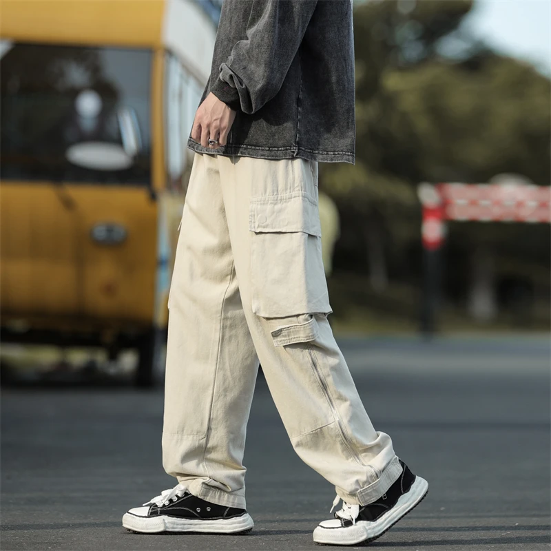 

Мужские летние тонкие модные брендовые свободные универсальные быстросохнущие повседневные брюки в Корейском стиле спортивные брюки-карго для мальчиков 2024 Z206