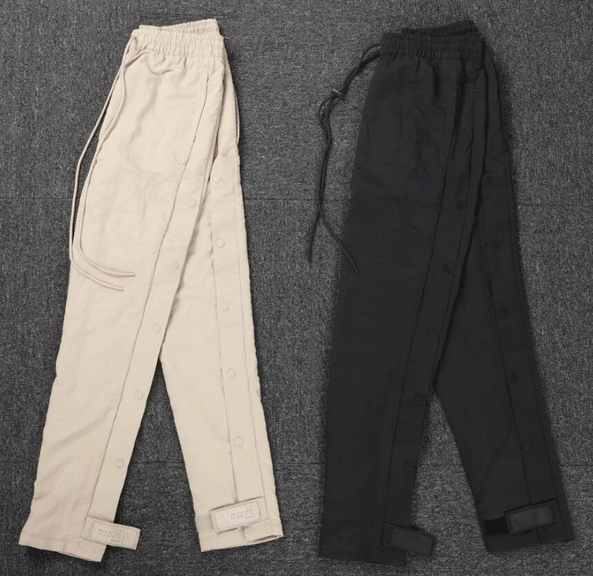 22FW 1:1 High Quality drawn Rope nylon breasted casual trousers pants Loose Sweat pants Streetwear Latest Justin Bieber harem sweatpants