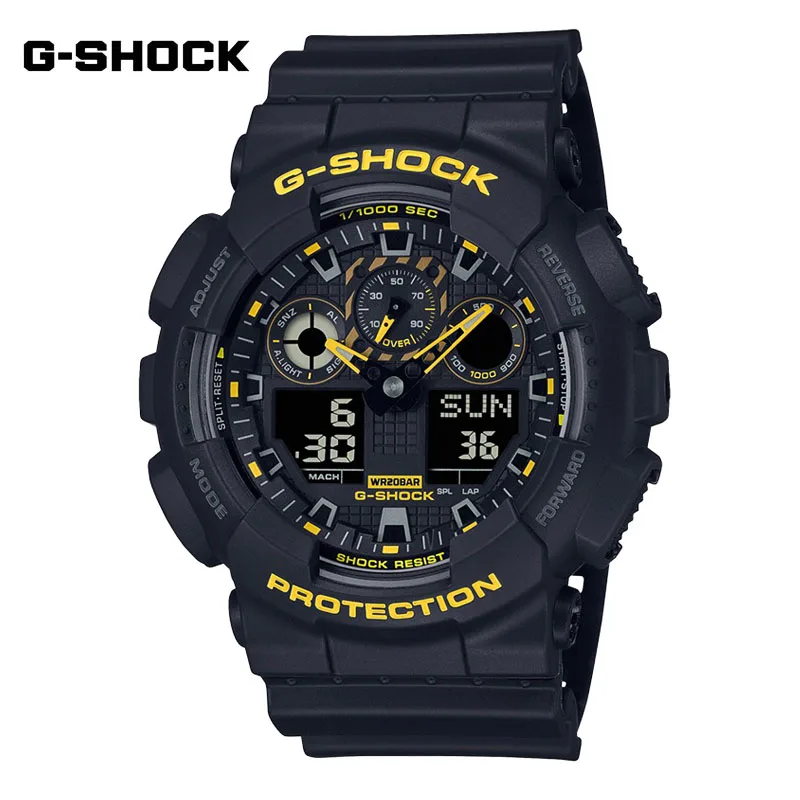 G-SHOCK GA-100 Watches for Men New Quartz Watch Multifunctional Outdoor Shockproof LED Dial Dual Display Resin Men's Clocks