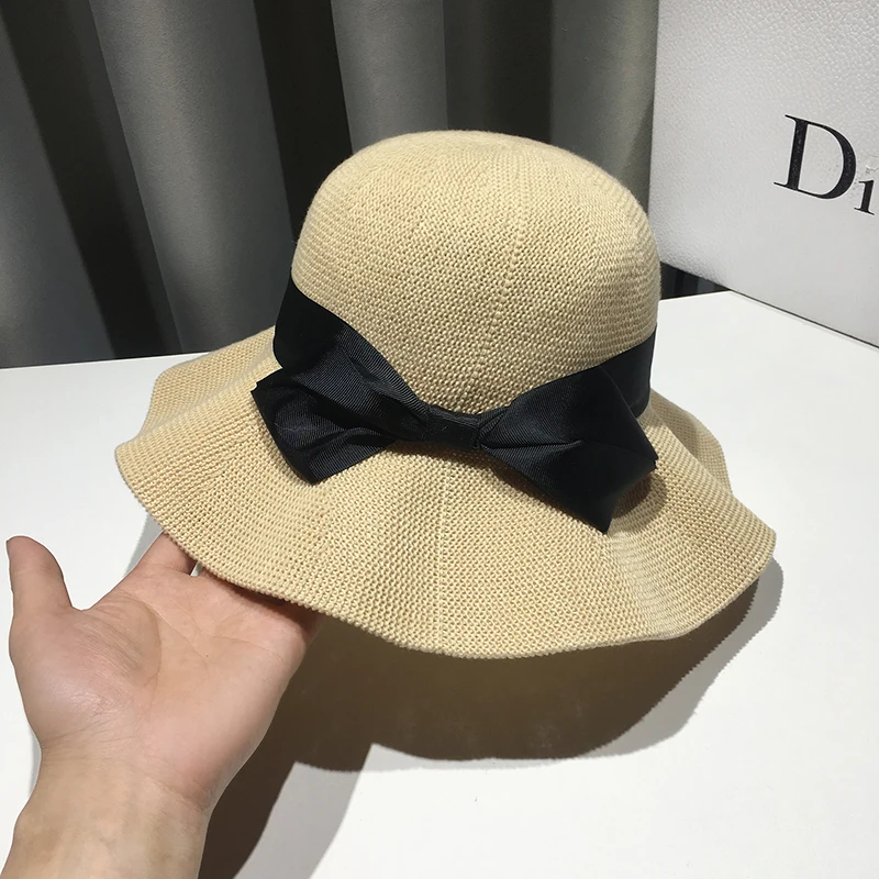Spring and Autumn Bowknot Sun Hat 