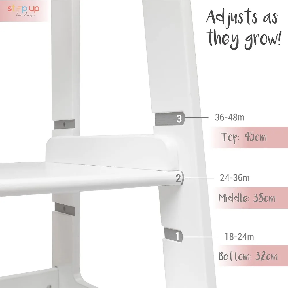 Toddler Tower Toddlers Kitchen Stool Helper Kids Kitchen Step Stool Adjustab