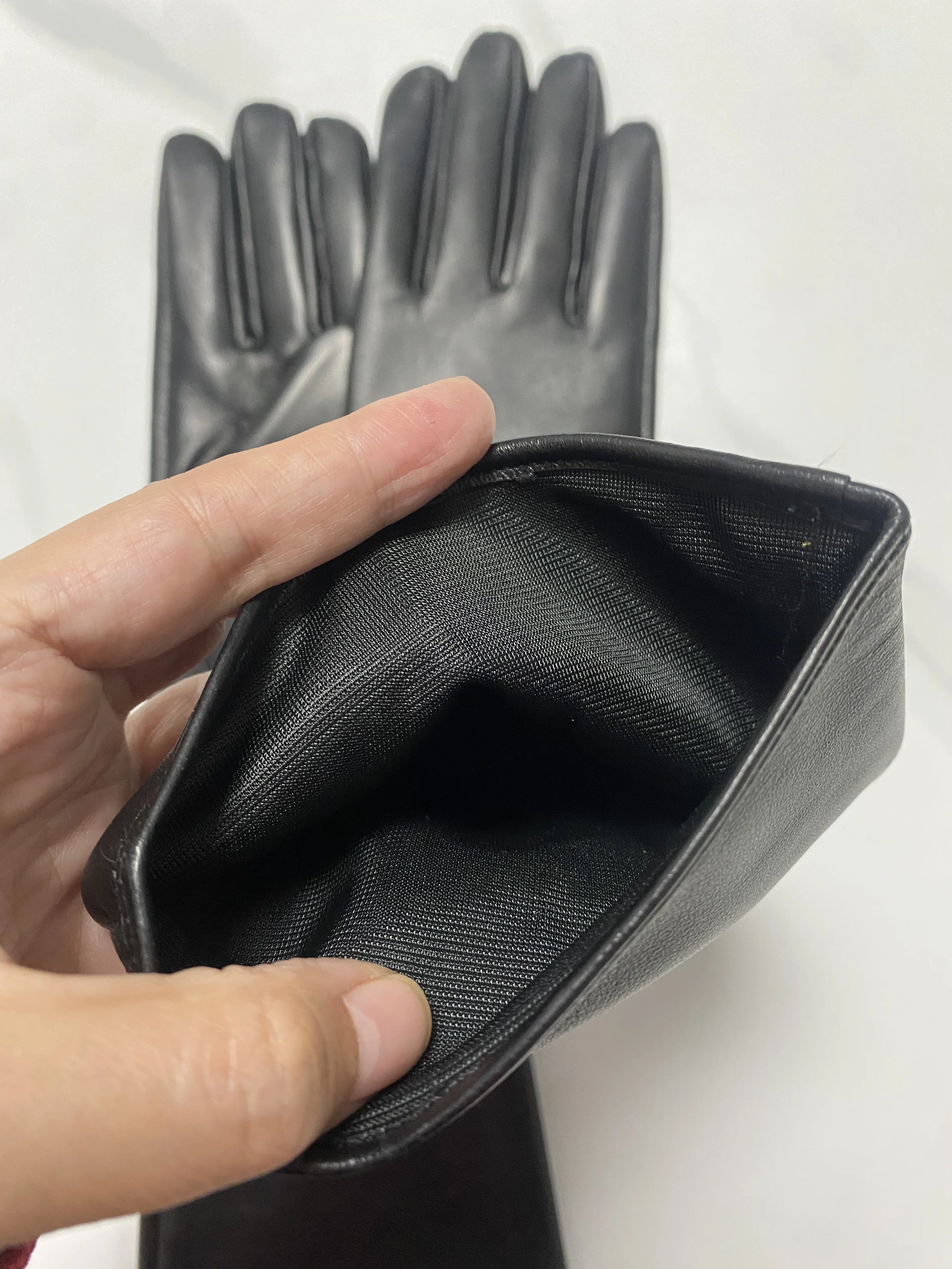 Sheepskin Leather Driving Glove | Natural Leather Long Glove