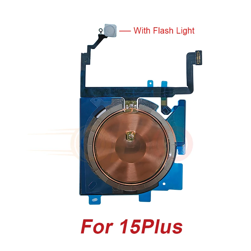 Universal Wireless Charging Coil Sticker with Flashlight and Flex Cable - Enhanced Charger Repair Accessory