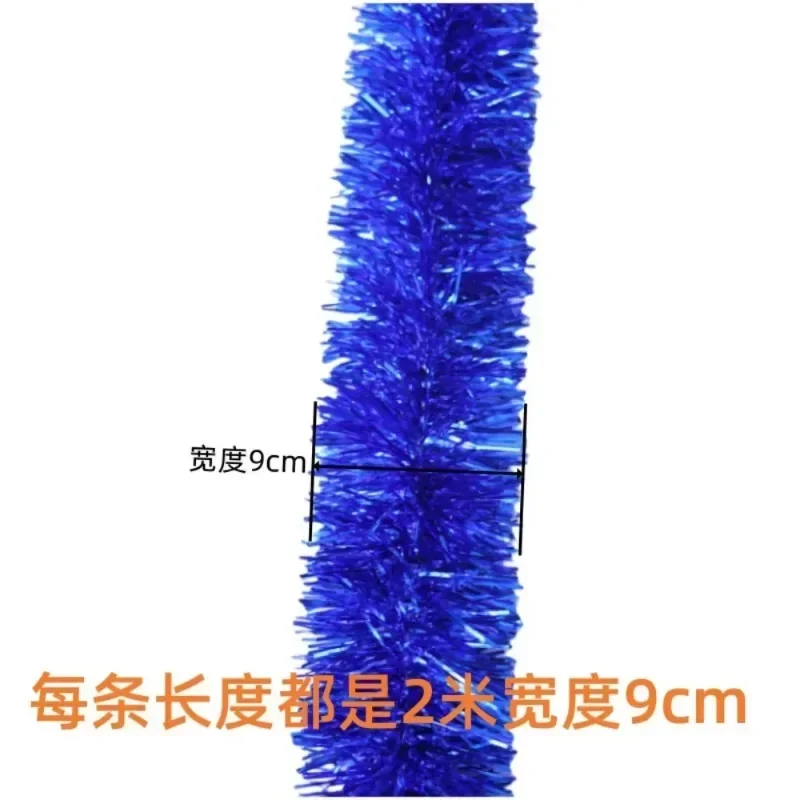 2m Christmas Tinsel Garland Shiny Hanging Garland Ornaments for Christmas Tree Party Supplies Indoor and Outdoor Decoration