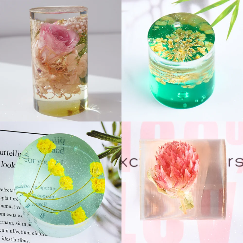 1Pcs Polygon Silicone Plant Specimen Mould UV Epoxy Square Rectangle Resin Mold for DIY Jewelry Making Accessories