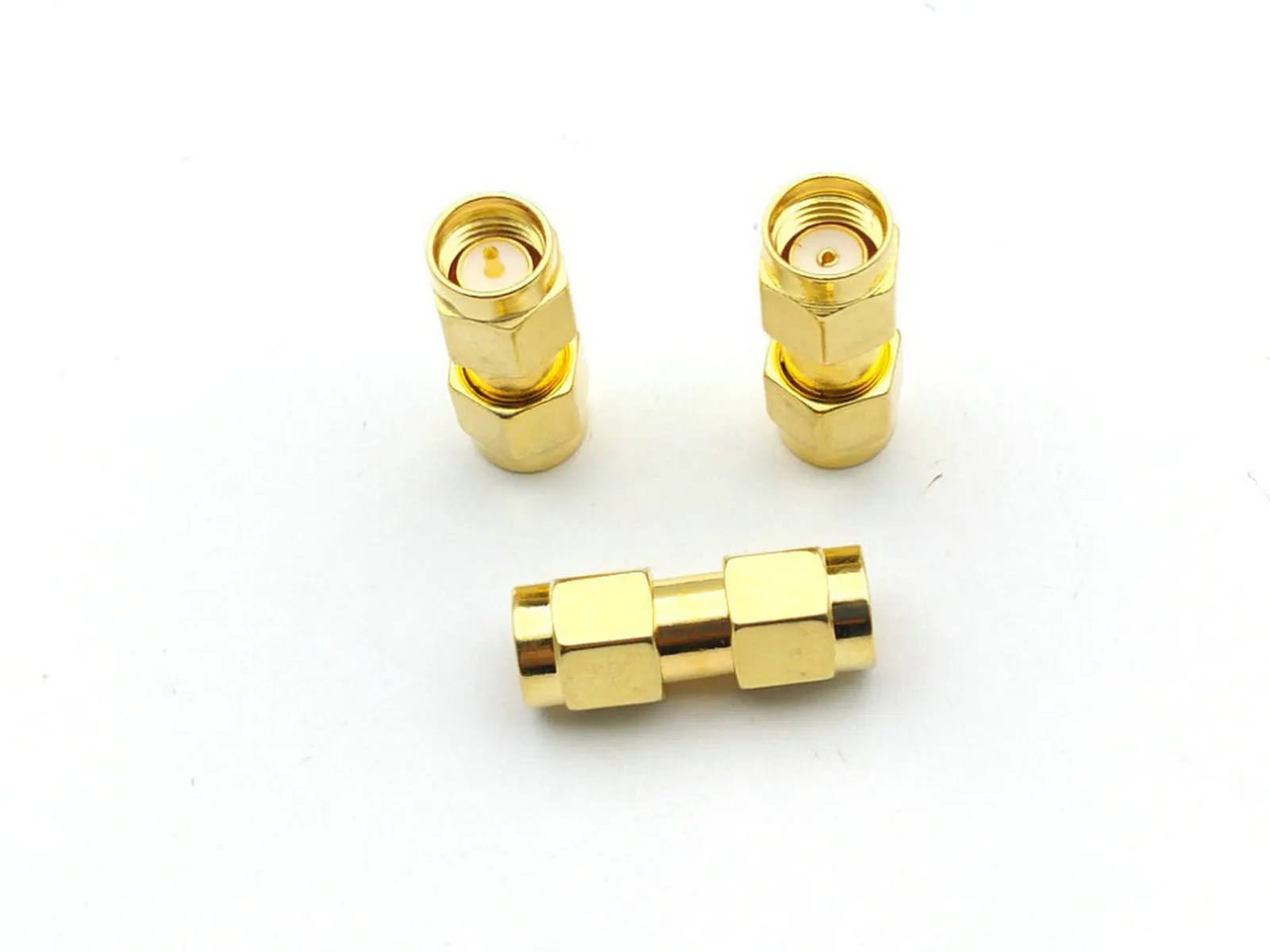 Rp sma 플러그 잭 스트레이트 어댑터 커넥터에 50pcs 골드 sma 플러그 남성 