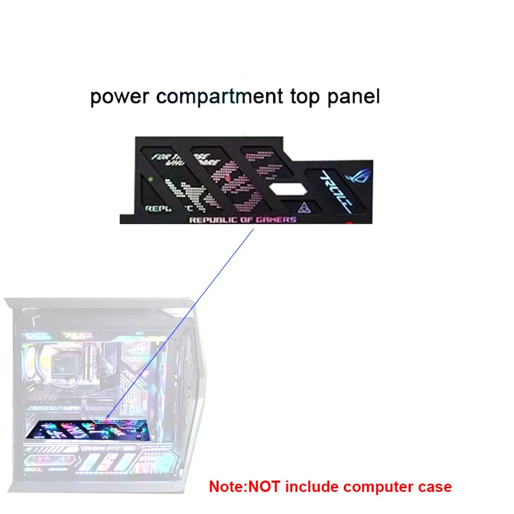 ARGB ROG GR701 HYPERION 섀시 조명 패널, 5V AURA SYNC 고품질 게이머 캐비닛 슈라우드 수리 PSU/360 라디에이터 플레이트