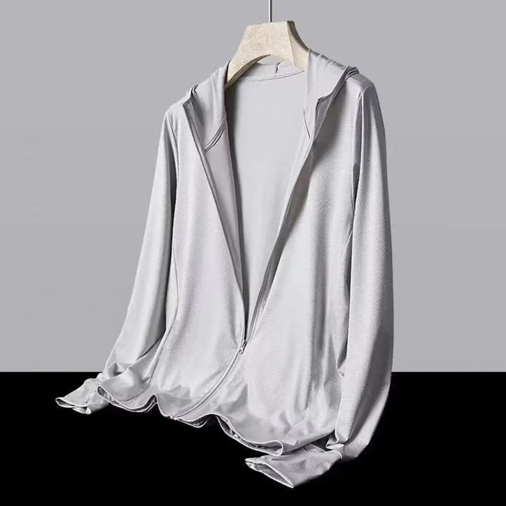 

Breathable Fishing Sunscreen Coat Cardigan Men Sunscreen Coat Long Sleeves Elastic Men Sunscreen Coat Sun Protection