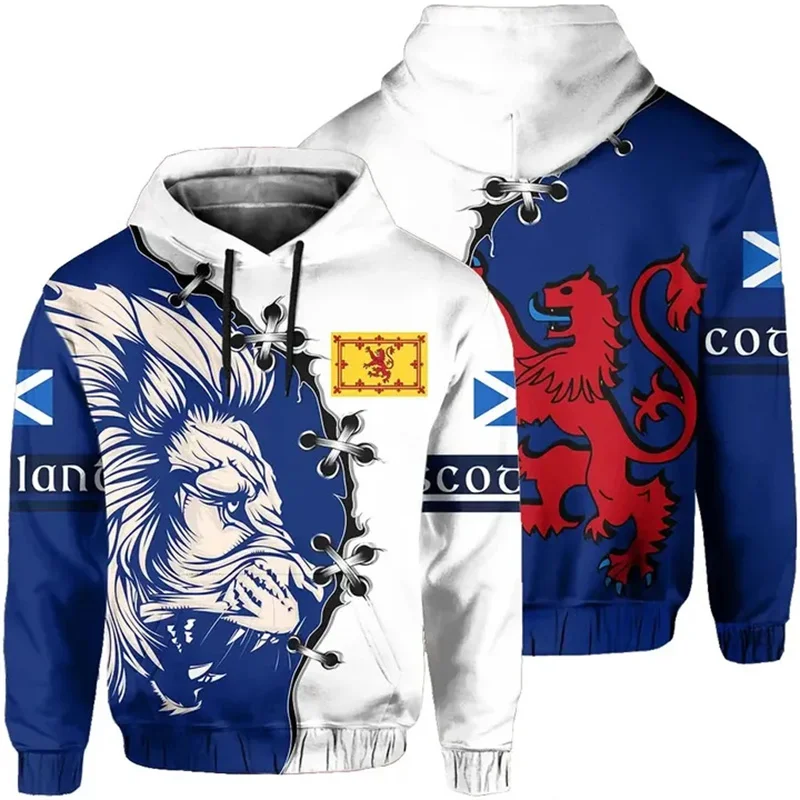 thumbnail image 1 of Sudadera con capucha de Escocia con estampado 3D del escudo de armas del león, novedad en sudaderas y sudaderas para hombres y mujeres, sudadera con capucha de moda, 1 of 4