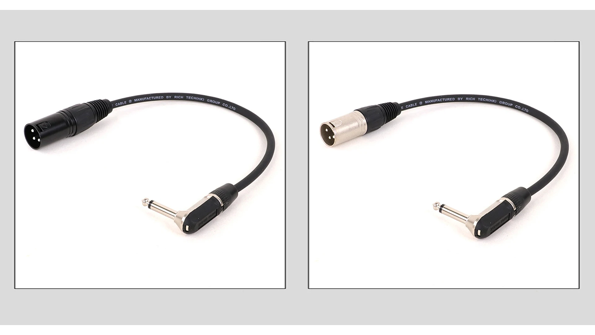 3-poliger XLR-Stecker auf 1/4 (6,35 mm) TS-Winkel-Mono-Stecker, unbalanciertes Mikrofonkabel, Mikrofonkabel für dynamisches Mikrofon, 0,3 m–15 m – Detail 9