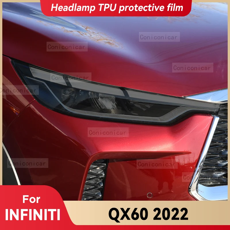 

For INFINITI QX60 2022 Car Exterior Headlight Anti-scratch TPU PPF Protective film Anti-scratch Repair film Car Accessories