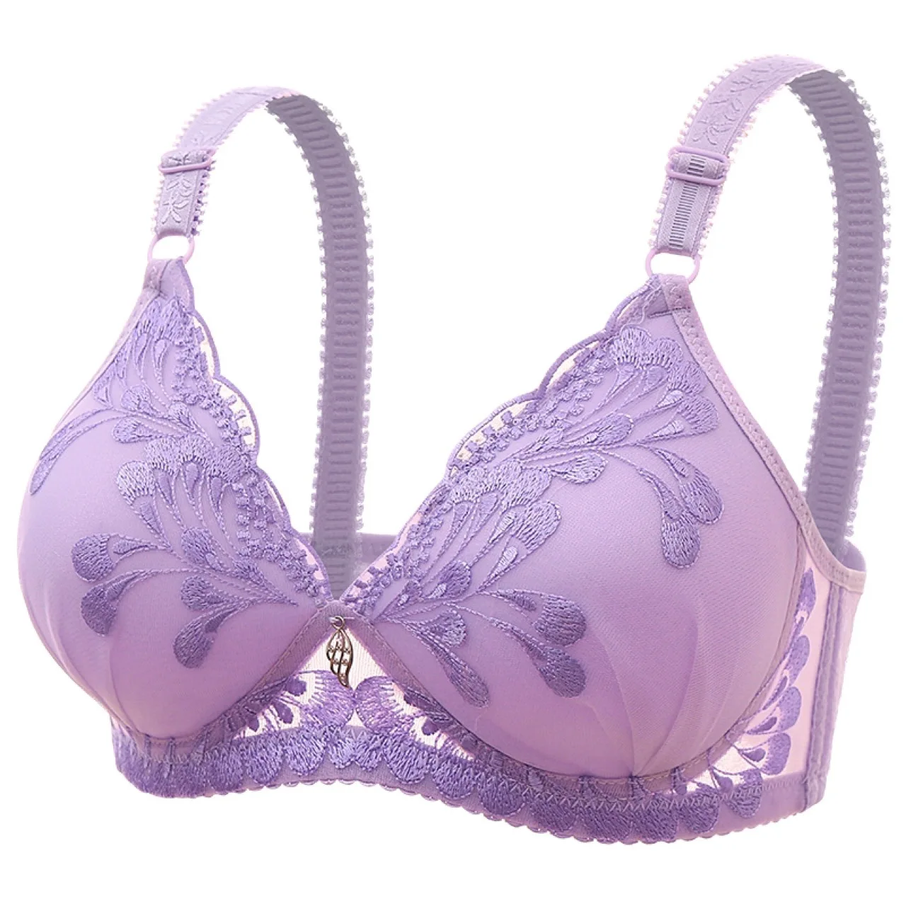 Plus Tamanho Mulheres Bordas Bra Pils Brace Brace Lingerie Sexy 34