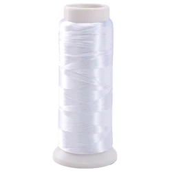 Vibrant Nylon Silk Cord for Handmade DIY Crafting and Hairpin Accessories (White)