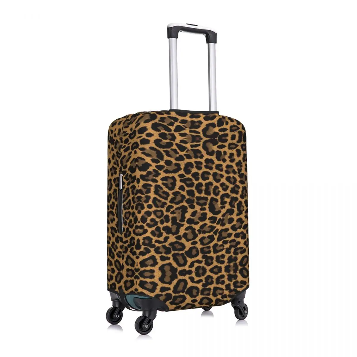 Leopard Pattern Luggage Cover Protector Fashion Animal Fur Skin Texture Travel Suitcase Protective Cover for 18-32 Inch
