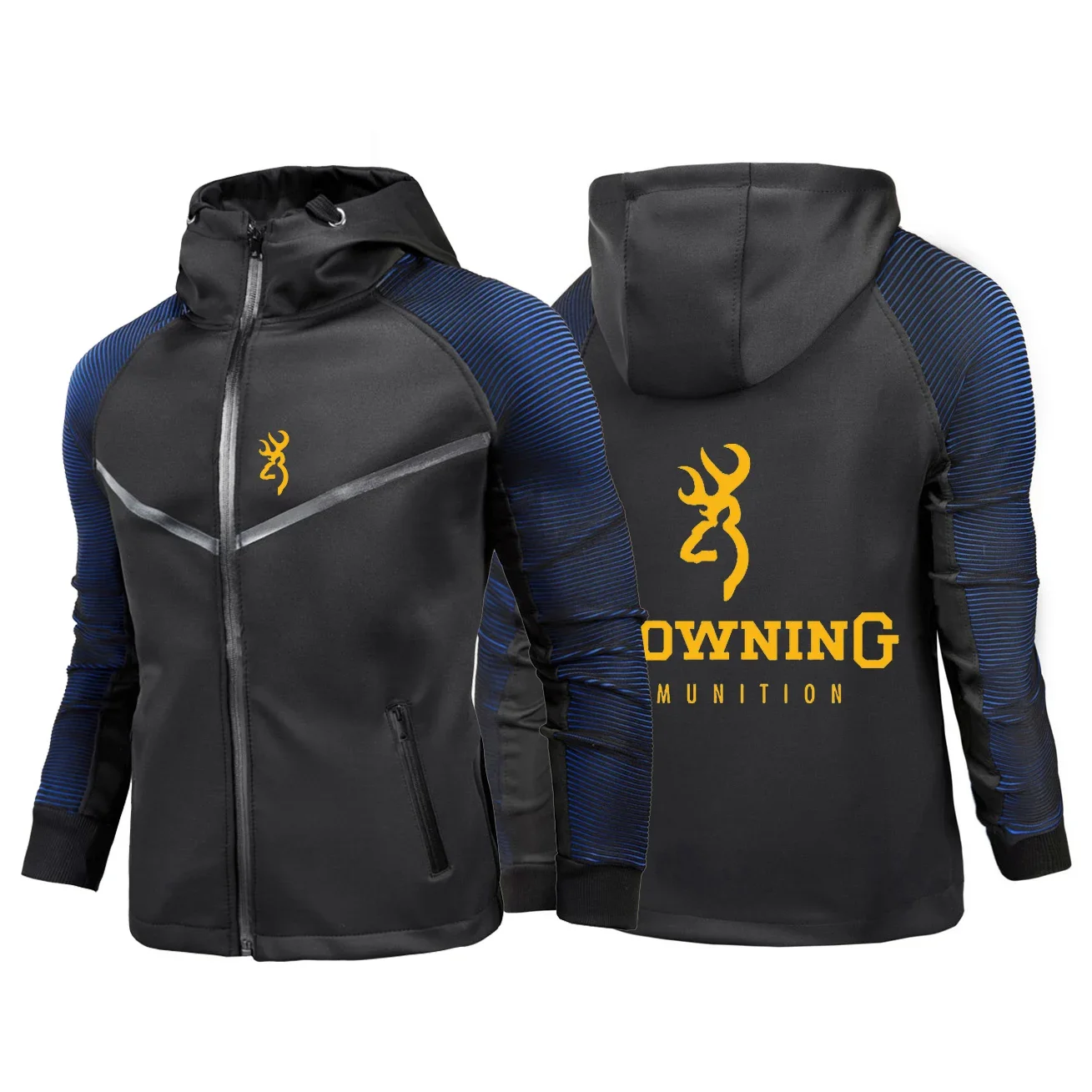 

BROWNING 2023 Men's New Brand Racing Suit Coats Hip Hop Casual Design Jacket Fashion Printing Zipper Sports Tops Clothes